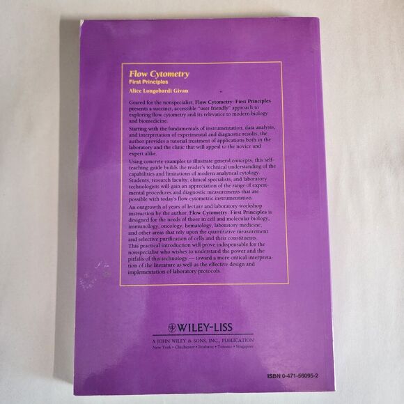 Flow Cytometry: First Principles Paperback Book Alice Longobardi Givan 1992 - Picture 6 of 8